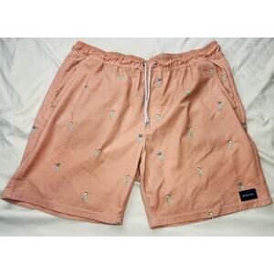 Rip Curl 18” Volley Men’s Breach Short With Hula Dancer Print XL Peach Color